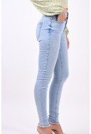 Blugi Dama Only Onlblush Mid Sk Ank Raw Dnm Light Blue Denim